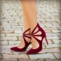 FASHION WOMAN SHOES HIGH HEELS LEATHER SUEDE BLUE FUCHSIA FULLDRESS MS15084