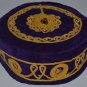 MEDIEVAL HALLOWEEN FEZ VELVET HAT HANDMADE CAP EXOTIC COSTUME MIRRORS EXOTIC