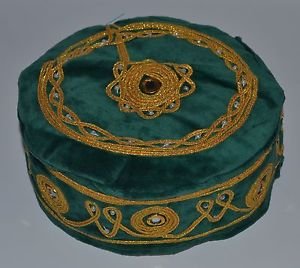 MEDIEVAL HALLOWEEN FEZ VELVET HAT HANDMADE CAP EXOTIC  COSTUME EXOTIC SC15023