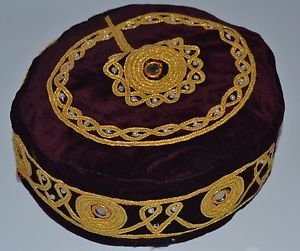 MEDIEVAL HALLOWEEN FEZ VELVET HAT EXOTIC OTTOMAN COSTUME MIRROR EXOTIC SC15023