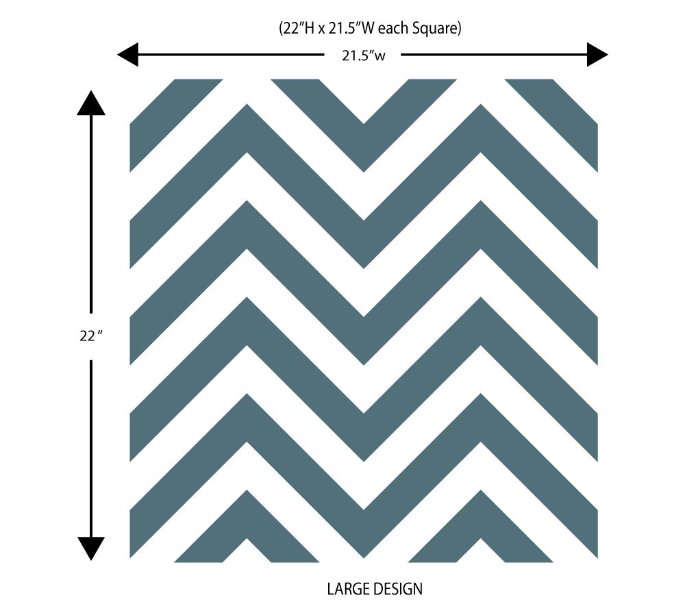 Removable Wallpaper Chevron Pattern 22"H x 21.5"W Seamless Continuous