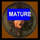 Caravaggio (1595) Greek Myth Medusa Monster Handmade 3X3 Giclee Art Print Sew on Patches FREE S/h