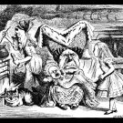 Fantasy Alice Adventures in Wonderland Handmade 4x3 Giclee Art Print Sew on Patch FREE S/h