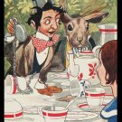 Fantasy Alice Adventures in Wonderland Tea Time Handmade 3x4 Giclee Art Print Sew on Patch FREE S/h