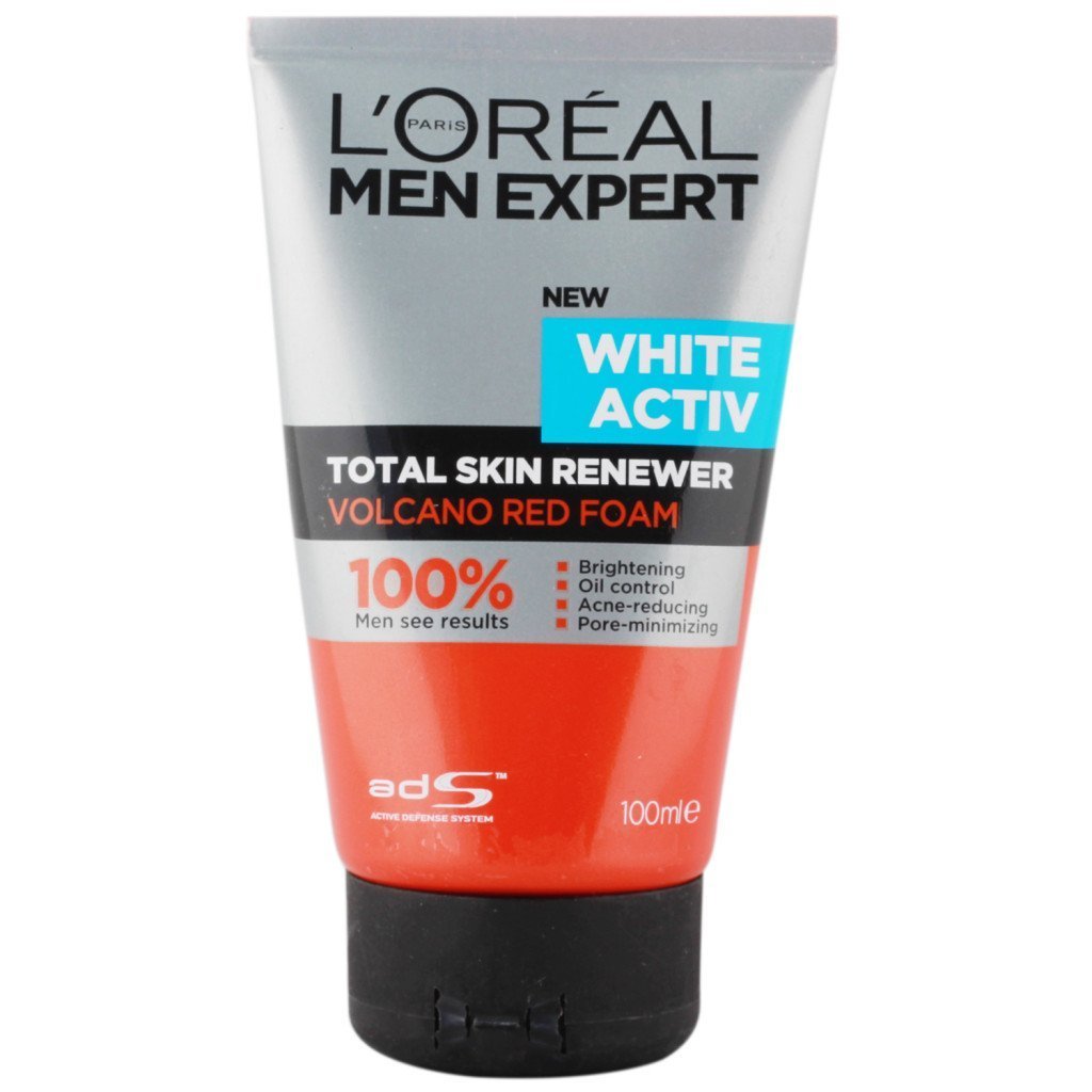 L'oreal Men Expert White Active Total Skin Renewer Volcano Red Foam