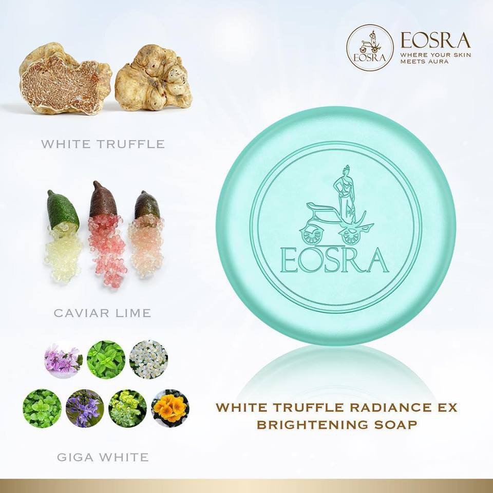 EOSRA White Truffle Radiance Ex Brightening Soap for dark spots and uneven skin tone.