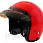 10Red - Red DOT Open Face Motorcycle Helmet