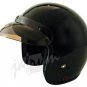 10Black - Black DOT Open Face Motorcycle Helmet