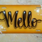 Airbrush Custom License Plate Personalized w/ Your Name Gold Black