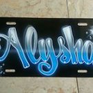 Airbrush Custom License Plate Car Tag Personalized w/ Your Name