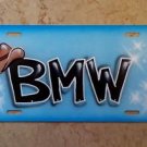BMW Airbrushed License Plate Cowboy Cowgirl Western Hat Country