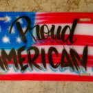 American Flag Airbrush Custom License Plate Personalized Your Name Patriot USA