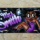 Betty Boop Airbrush Custom License Plate Car Tag Personalized w/ Your Name