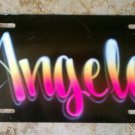 Angela Airbrush Custom License Plate Car Tag Personalized Your Name