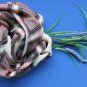 Vintage Women's Shawl 1990s Acrylic Scarf, Rombic Orrnaments Shawl from Ukraine.
