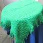 Green Wool Shawl, Pure Wool Shawl, Tube Scarves, Warm Winter Wrap, Ukrainian Green Shawl