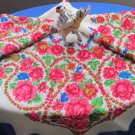 Vintage Ukrainian shawl, Russian Floral Scarf ,russian floral scarf, head scarf, white shawl, weddin