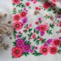 Vintage Ukrainian shawl, Russian Floral Scarf, head scarf, white shawl, wedding shawl, bride gift, w