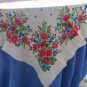 Vintage Ukrainian shawl, Floral Scarf ,russian floral scarf, head scarf, white shawl, wedding shawl,