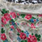 White Vintage Ukrainian shawl, Russian Floral Scarf ,floral scarf, white shawl, wedding shawl, bride