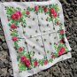 Vintage Floral Wool and Acrylic White Scarf, Ukrainian White Shawl, Russian Floral Scarf, Floral Whi