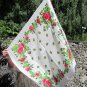 Vintage Floral Wool and Acrylic White Scarf, Ukrainian White Shawl, Russian Floral Scarf, Floral Whi