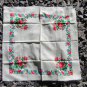 Vintage Floral Wool White Scarf, Ukrainian White Shawl, Russian Floral Scarf, Floral White Head Scar