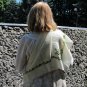 Ukrainian Vintage Wool Floral White Shawl, Russian Floral Scarf, Ukrainian Floral White Head Scarf,