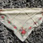 White Ukrainian Vintage Wool Floral Shawl, Russian Floral Scarf, Floral White Head Scarf, Beautiful 