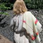 Fancy Wool Floral White Shawl, Ukrainian White Shawl, Russian Floral Scarf, Floral White Head Scarf,