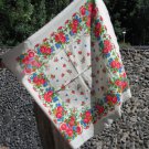 Vintage Russian White Wool Floral Babuska Scarf, Ukrainian White Shawl, Floral Scarf, Floral White H