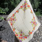 Vintage White Ukrainian Wool Floral Babuska Scarf, White Shawl, Russian wool Floral Scarf, Floral Wh