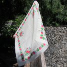 Vintage White Pure Wool Floral Bride Shawl, Ukrainian White Shawl, White Russian Floral Scarf, Flora
