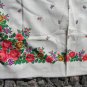Vintage White Wool Floral Bride Scarf, Ukrainian White Shawl, Russian Floral Scarf, Floral White Hea