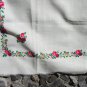 Vintage White Wool Floral Beautiful Scarf, Ukrainian White Shawl, Russian Wool Floral Scarf, Floral