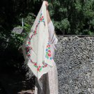 Vintage Wool Floral White Gorgeous Shawl, Ukrainian White Shawl, Russian Floral Scarf, Floral White 