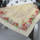 Vintage Ukrainian shawl, Russian Floral Scarf ,russian floral scarf, head scarf, white shawl, weddin