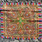 Vintage Floral Glam Abstract Scarf, Floral Abstract Head Scarf, Ukrainian Wool and Acrylic Abstract 