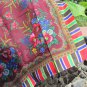 Vintage Floral Vinous Scarf, Ukrainian Wool and Acrylic Vinous Shawl, Russian Floral Scarf, Floral V
