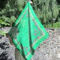 Vintage Wool and Acrylic Floral Black (Vinous,Green) Scarf, Ukrainian Black Shawl, Russian Floral Sc