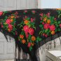Huge Vintage Ukrainian shawl, Russian shawl, Wool shawl, Floral Shawl, Babushka Russian