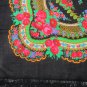 Vintage Wool Black Shawl, Vintage Ukrainian Shawl, Russian Floral Scarf ,russian floral scarf, head