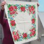 Vintage Wool White Shawl, Russian Floral Scarf, White head scarf, Vintage Ukrainian Shawl, russian