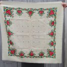 White wool head scarf, Vintage Wool White Shawl, Vintage Ukrainian Shawl, Russian Floral Scarf ,russ