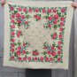 White wool head scarf, Vintage Wool White Shawl, Vintage Ukrainian Shawl, Russian Floral Scarf , Woo