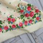 White wool head scarf, Vintage Wool White Shawl, Vintage Ukrainian Shawl, Russian Floral Scarf , Woo