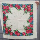 White wool head scarf, Vintage Wool White Shawl, Wool Vintage Ukrainian Shawl, Russian Floral Scarf 