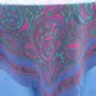 Purple Vintage shawl wrap, Ornaments silk shawl, Violet silk Spring shawl, Head wrap, Violet silk sc