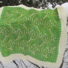 Vintage Wool green Shawl, scarf number 10, Green Vintage Ukrainian Shawl, Russian Floral Green Scarf