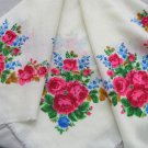 Pure Wool Head Scarf, Vintage Wool White Shawl, Vintage Ukrainian Shawl, Russian Floral Scarf , Wool